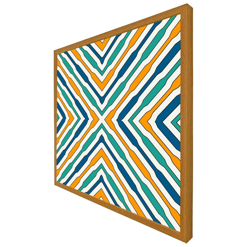 image 1 of Ethnic geometric figures (Picutre Frame) Brown | Oak | S