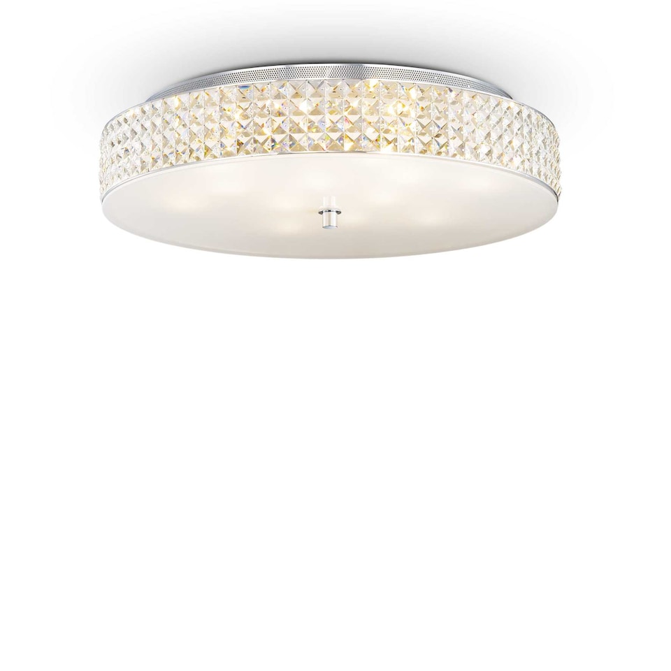 image 1 of Roma 12 Light Large Flush Ceiling Light Chrome, G9