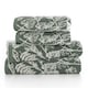 image 2 of Secret Garden Yarn Dyed Jacquard 100% Cotton Towels  550gsm Green | Sage | Hand towel
