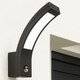 image 2 of CGC PARIS Grey LED Curved Outdoor Wall Light With Motion Sensor Grey