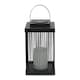 image 1 of ValueLights Dancing Candlelight Black Outdoor Solar Lantern | Black