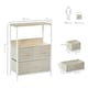 image 7 of HOMCOM 3 Drawer Storage Chest Unit Home w/ Shelves Home