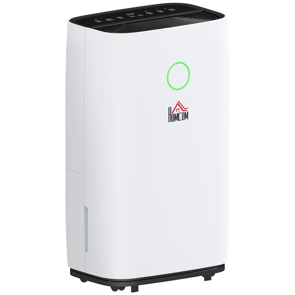 image 1 of HOMCOM 20L/Day Portable Quiet Dehumidifier for Home, Electric Air De-Humidifier