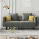 image 1 of Yaheetech Velvet Futon Sofa Bed Sleeper Sofa with 4 Pillows