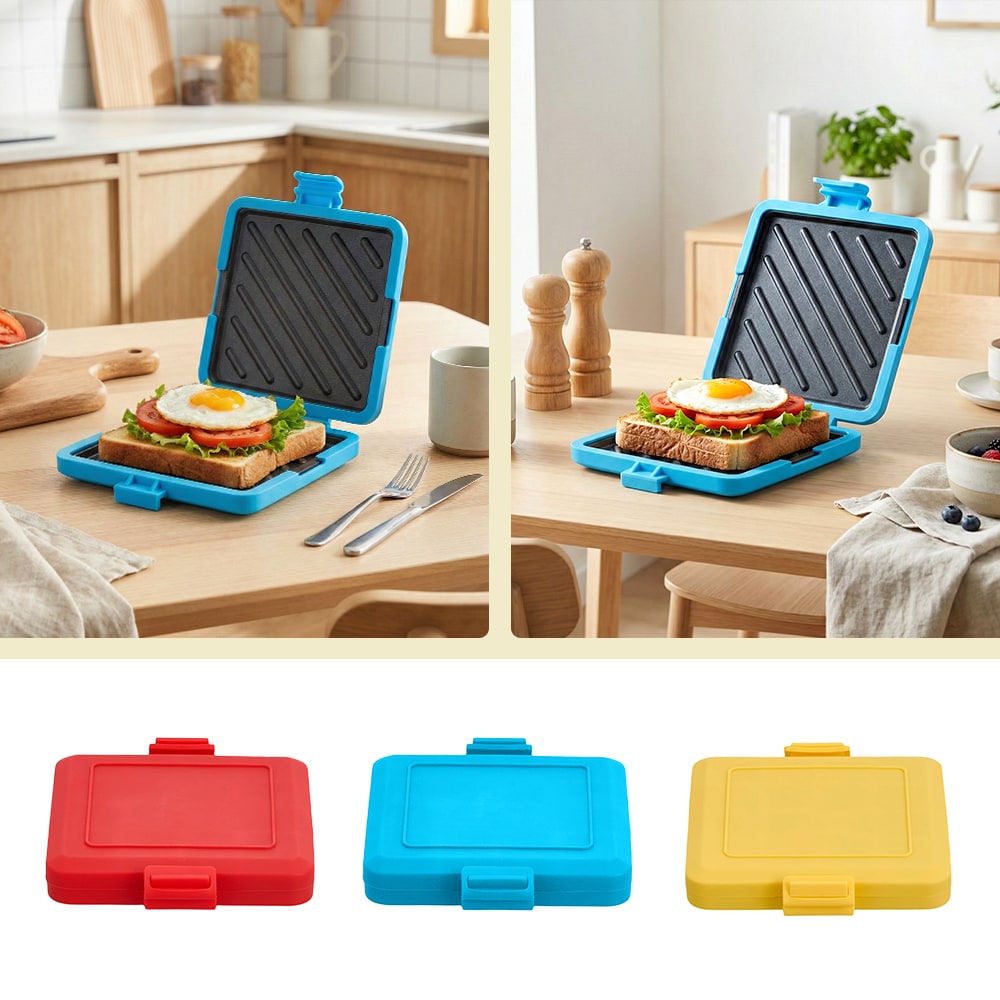 Living and Home Microwave Silicone Toastie Sandwich Maker | Blue