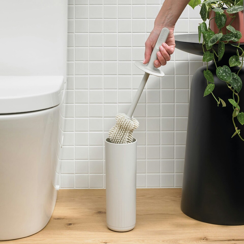 image 1 of ReBorn Recycled Toilet Brush White | Stone