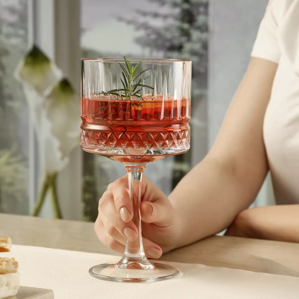 image 1 of Pasabahce Large Stemmed Cocktail Glasses Set - 500ml | Clear | 4