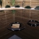 image 5 of Outdoor 6 Person Rectangular Glass Top Garden Dining Table Benches & Chairs Set