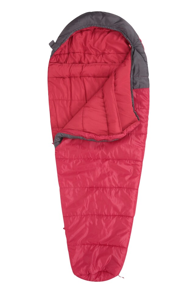image 1 of Mountain Warehouse Summit 300 Mummy Sleeping Bag Insulated 3 Season Camping Hiking Bed
