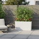 image 2 of 58cm Urbi Case Tall Rectangular Planter | White | White & Set of 1 | 1