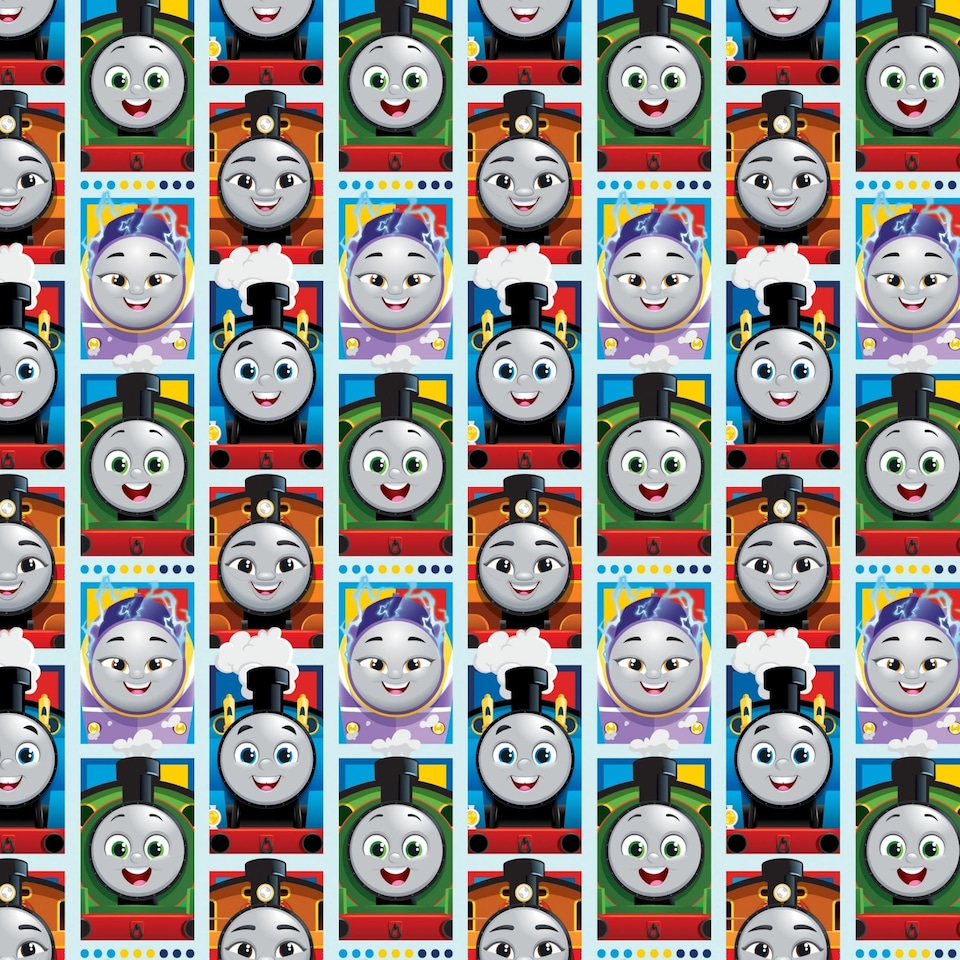 image 1 of Thomas & Friends 2 Sheets & 2 Tags Gift Wrap