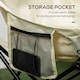image 4 of Outsunny Camping Chair, Lightweight Folding Chair with Carrying Bag and Storage Pocket, Perfect for Festivals, Fishing, Beach and Hiking, White