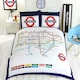 image 4 of London Underground Polycotton Duvet Cover Set With Pillowcase | Multi | Single | 1