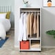 image 3 of HOMCOM Open Wardrobe Clothes Rail Bedroom Clothes Storage Rod Shelves White