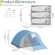image 6 of Bracken 3 Man Tent With Porch Waterproof at 3000mm HH Camping Festival Trail | Blue | 1