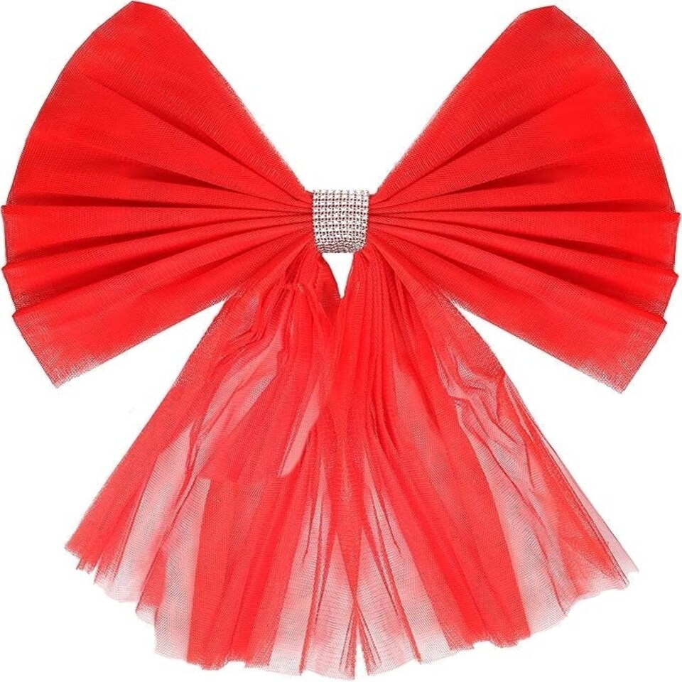 image 1 of Red Door Bow – Decorative Bow for Christmas, Weddings, and Seasonal Décor