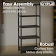 image 10 of 5 Tier Black Plastic Heavy Duty Shelving Racking Storage Unit