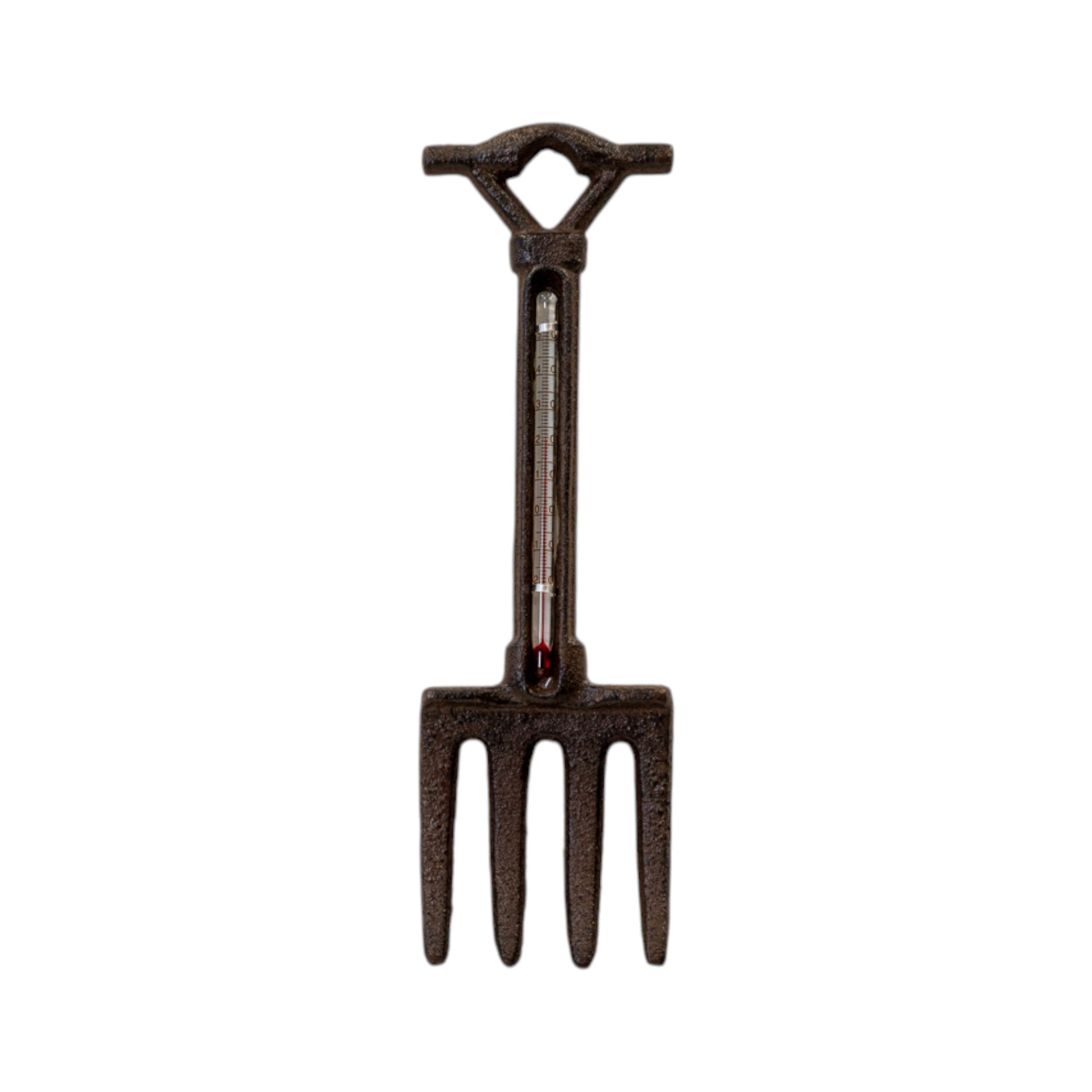 Four Candle Cast Iron Fork Thermometer in Black