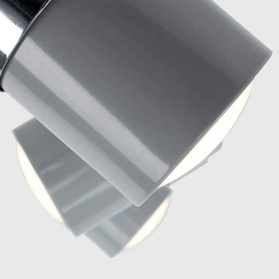 image 1 of ValueLights Rosie 3 Way Grey Ceiling Bar Spotlight | Grey