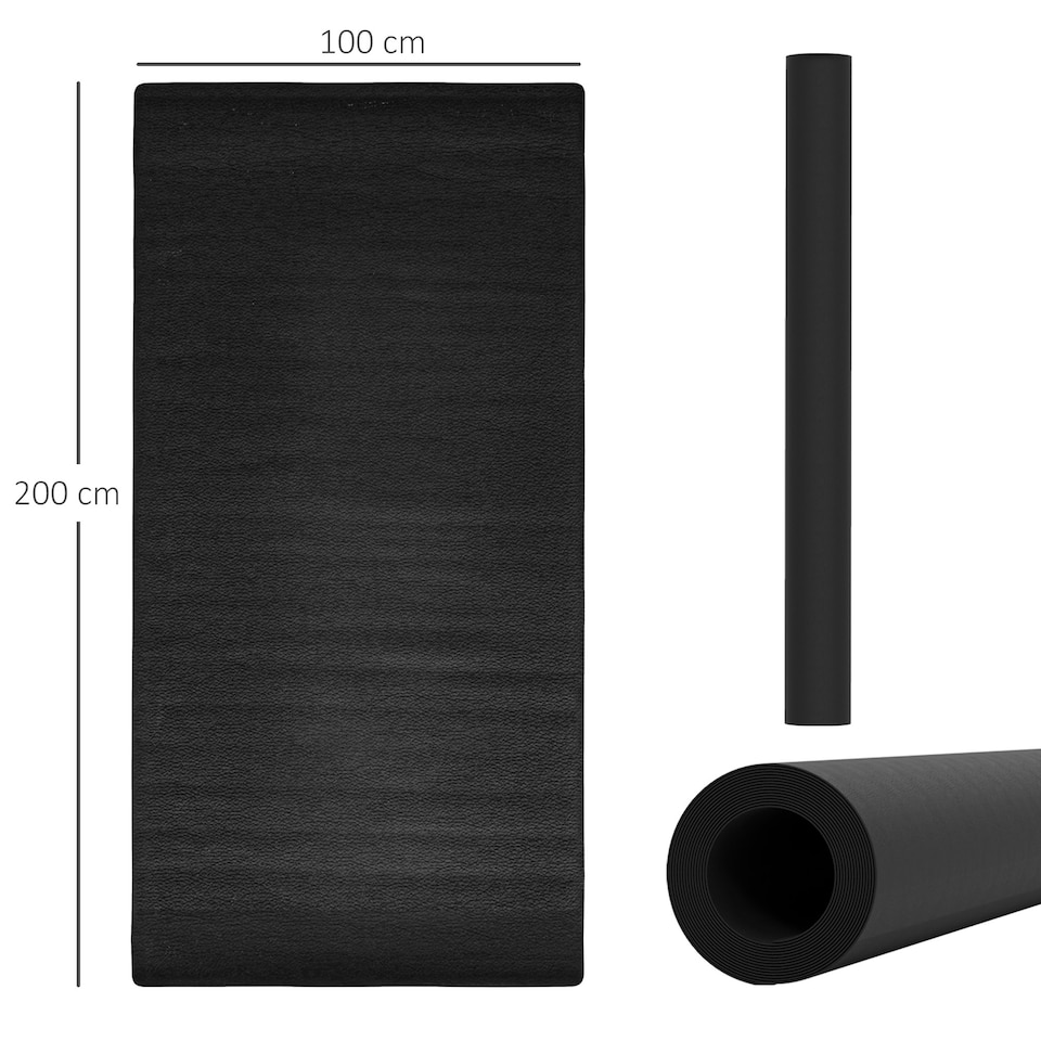 image 1 of HOMCOM Thick Equipment Mat Gym Exercise Fitness Workout Tranining Bike Protect