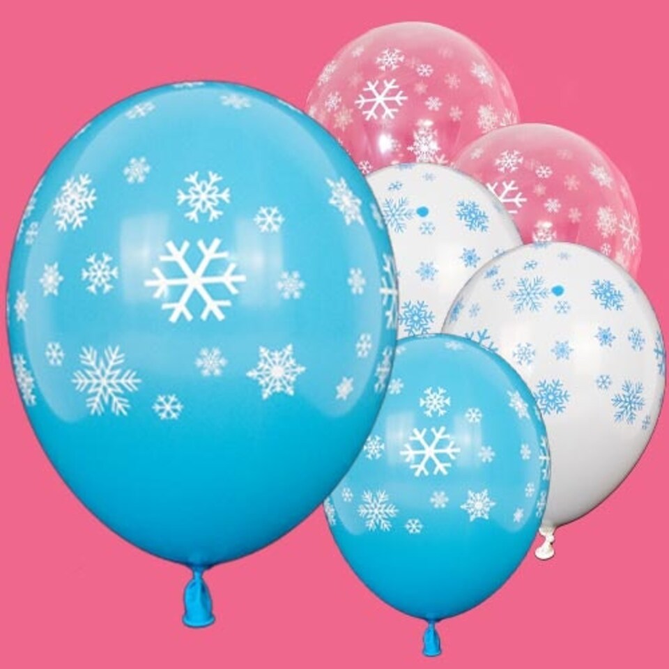 Snowflakes Latex Balloons 30cm / 12 in - Pack of 6