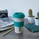 image 2 of KitchenCraft 410ml Bamboo A to Z Letter "T" Reuseable Mug Multi