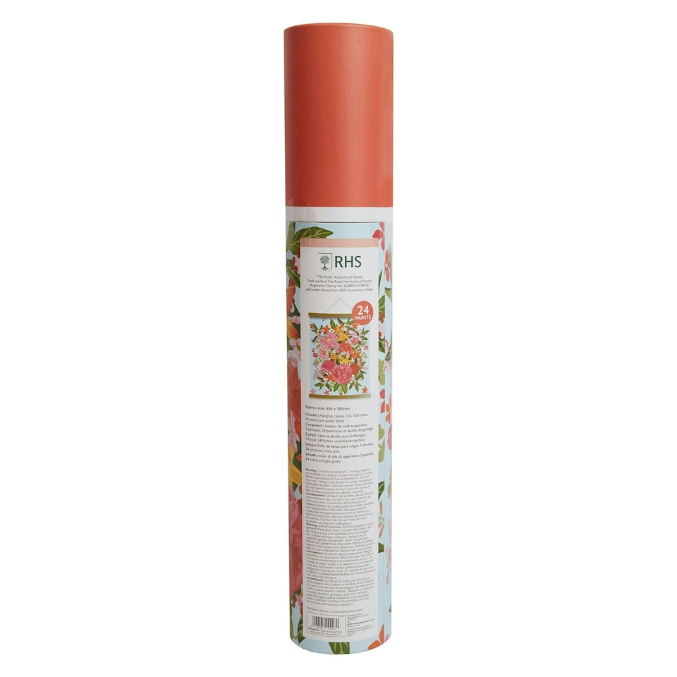image 1 of RHS Paint by Numbers Kit, Flower Bloom, Multicoloured, 400 x 500mm