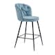 image 2 of SONARA Set of 2 Blended Woven Fabric Counter Height Bar Stools with Backrest | Blue