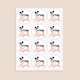 image 3 of Team Girl Bunny Gender Reveal Round Stickers 60mm - Sheet of 12