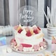 image 1 of Silver Customisable Acrylic Cake Topper