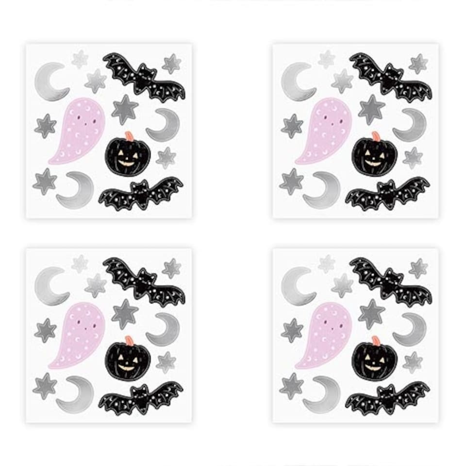 image 1 of Celestial Halloween Decorative Adhesive Wall Stickers - Pack of 14