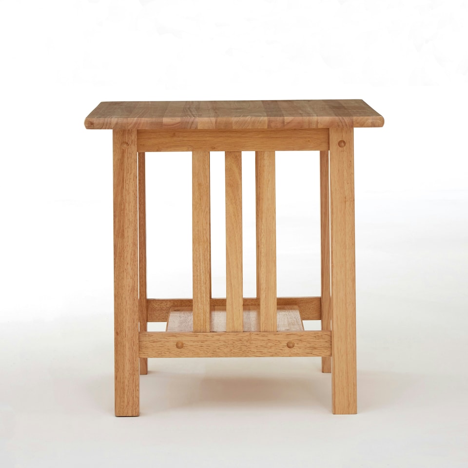image 1 of Interiors by Premier Contemporary Square Side Table, Solid Wood Side Table, Modern Wood Nightstand, Wooden Bedside Table