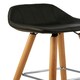 image 5 of Interiors by Premier Black Faux Leather Bar Stool, Comfortable Seating Bar Stool with Back, Easy to Clean Kitchen Bar Stool