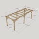 image 4 of Premium Pergola 6 Posts - Wood - L180 x W600 x H270 cm - Rustic Brown