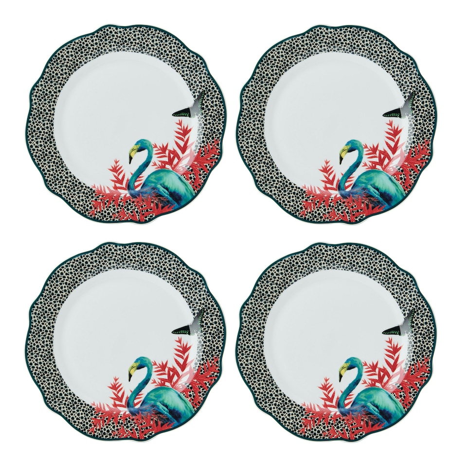 image 1 of Mikasa Dinner Plate Set Multicolour Porcelain 27cm Set of 4 Multi
