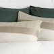 image 3 of OHS Multi Stripe Bedding Set Microfibre Duvet Cover with Pillowcase | Green | Sage | King