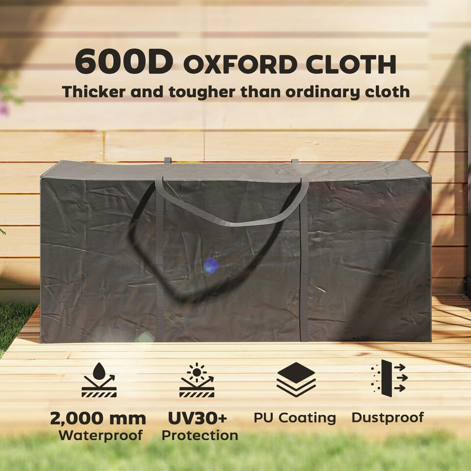 image 1 of Outsunny 720 L Garden Furniture Cushion Storage Bag, 600D Oxford Fabric