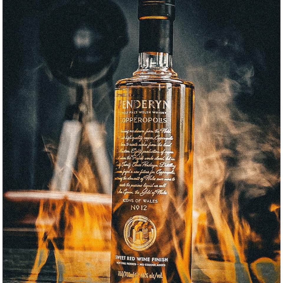 image 1 of Penderyn - Icons Of Wales No. 12 - Copperopolis Single Malt Welsh Whisky | Multi | New | Floral and fruity. Scent of orange blossom, notes of peaches, cherries and orange peel. Sweet vanilla and honey, with a light spice of dried fruits. | 1