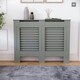 image 4 of Vida Designs Milton Radiator Cover Painted MDF Slatted Cabinet, Grey, 111cm