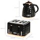 image 5 of HOMCOM Kettle and Toaster Sets, 3000W 1.7L Rapid Boil Kettle & 4 Slice Toaster with 7 Browning Controls, Defrost, Reheat and Crumb Tray, UK Otter thermostat, Black