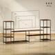 image 7 of HOMCOM TV Unit for TVs up to 60 Inches, Industrial TV Stand with Shelves | Brown | One Size | 1