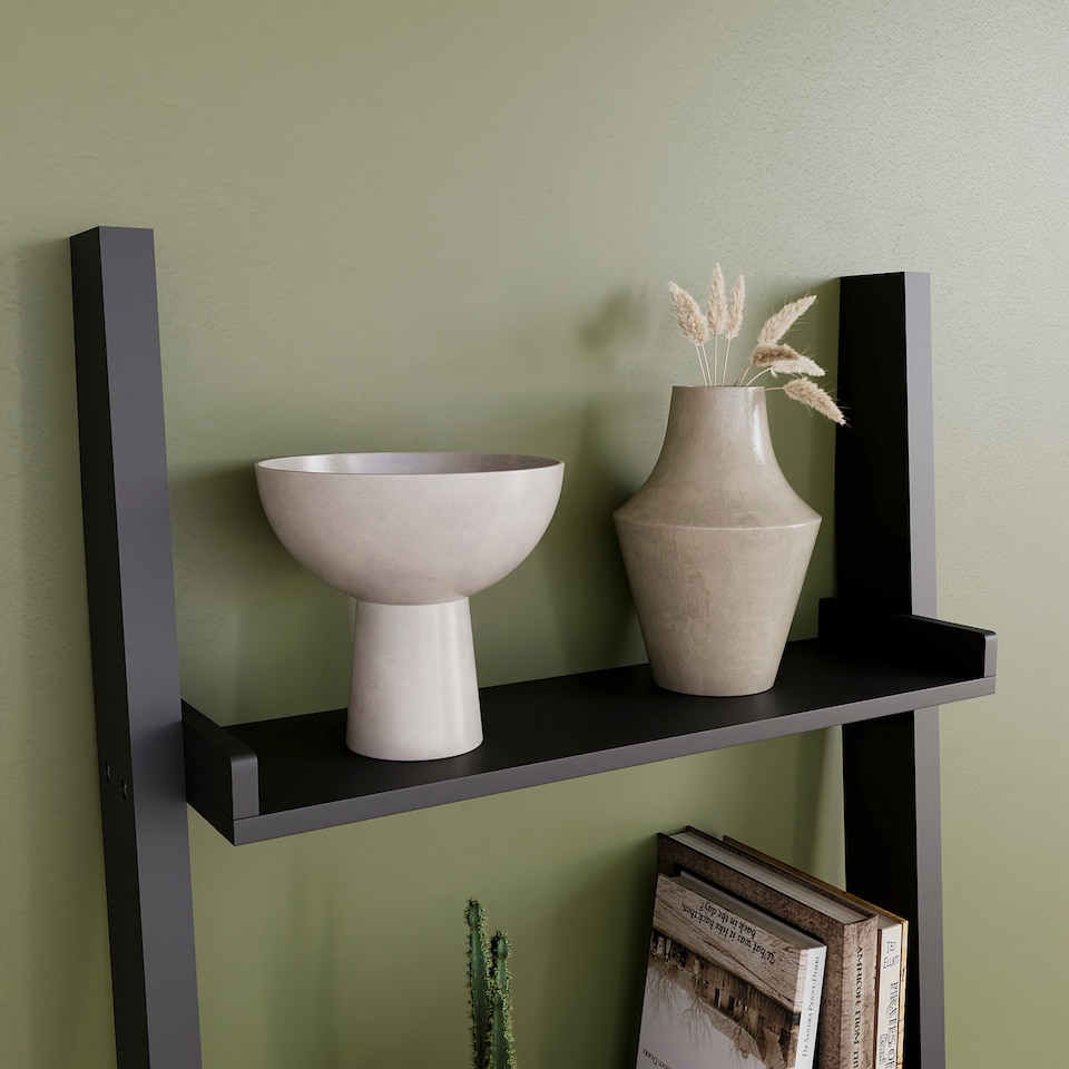 image 1 of Vida Designs York 5 Tier Ladder Bookcase Display Storage, Black