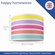 image 5 of Modern and Cute Multi Coloured Rainbow Stripe Cotton Fabric Lamp Shade - 12 | Multi | 12"