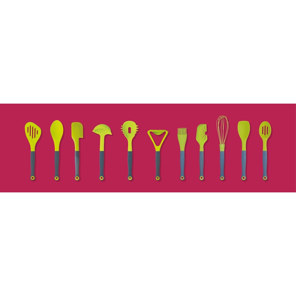 image 1 of Colourworks Whisk Scraper Spatula Green