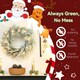 image 3 of HOMCOM 60 cm Prelit Christmas Wreath, Flocked Front Door Wreath with Timer