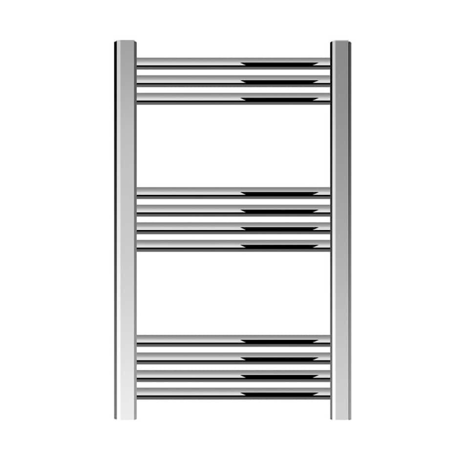 image 1 of Straight Heated Towel Rail Radiator, 219W, 500 x 700mm, Chrome | Silver | Chrome