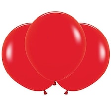 Fashion Solid Ruby Red Sempertex Biodegradable Latex Balloons 45cm / 18 in - Pack of 25