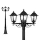 image 1 of ValueLights Mayfair 3 Way Black Outdoor Lamp Post Light | Black