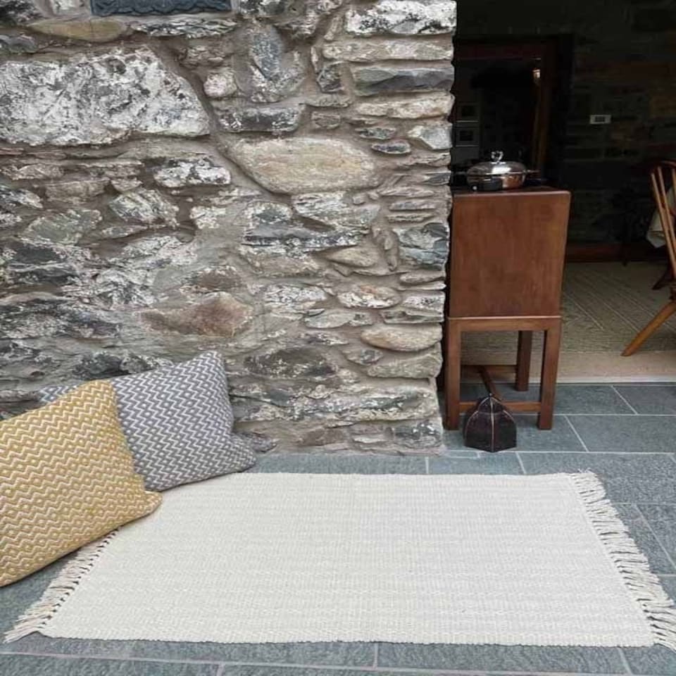 image 1 of TARKARLI Rug Textured and Hand Woven - Cotton - L70 x W115 - Natural Brown