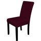 image 1 of Velvet Dining Chair Covers, Spandex High-Back Chair Slipcovers - 220GSM